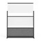 Luxor Modular Wall Room Divider System, Black Frame, 70in. x 70in. Add-On Wall - Wide Paneling MW-7070-XWCGWB - alternate 3